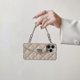 thumbnail image 2 of Funda tipo billetera para iPhone 14 Pro Max, funda tipo bandolera con correa para el cuello, bonita funda tipo cartera con tapa para tarjetas de crédito, funda de silicona suave para niñas, bolso de m, 2 of 5