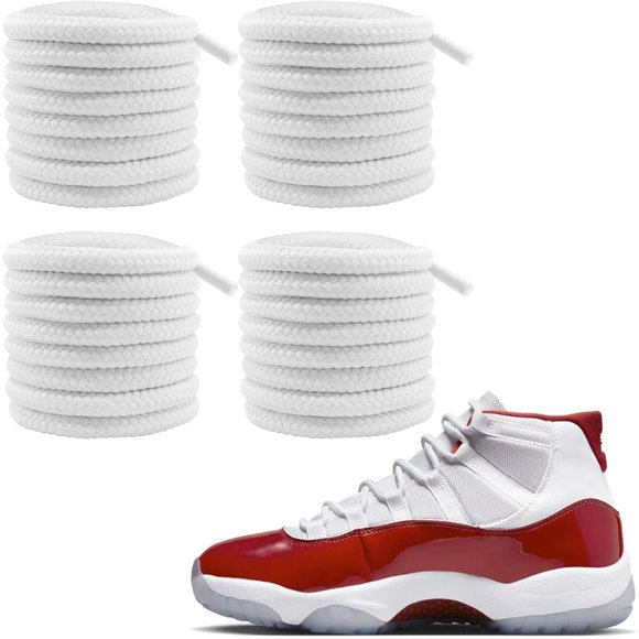 Amazing 2 Pairs 5mm Basketball Shoe Laces for Jordan 11 Sneakers, Thick Round Heavy Duty Shoelaces Strings Replacement 2 Pairs White 54"/140cm delivering outstanding results. Grab one now!
