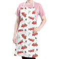 thumbnail image 5 of Red Christmas Truck Apron-Garden Aprons for Women with Pockets-Cotton Linen Waterproof Kitchen Cooking Gardening Aprons Adjustable for Kitchen,Cooking,BBQ and Salon 32"x27", 5 of 7