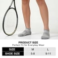 thumbnail image 2 of HIALTODAY 8 Pairs Women's Cushioned Ankle Socks, Low Cut Performance Athletic Socks Size 5-8, 2 of 6
