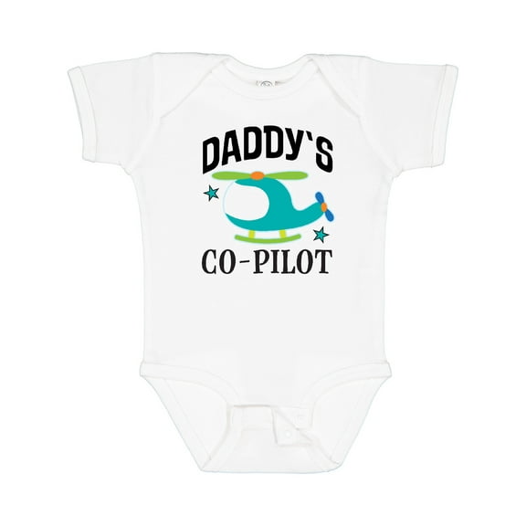 Inktastic Daddys Co-pilot Son Helicopter Boys Baby Bodysuit