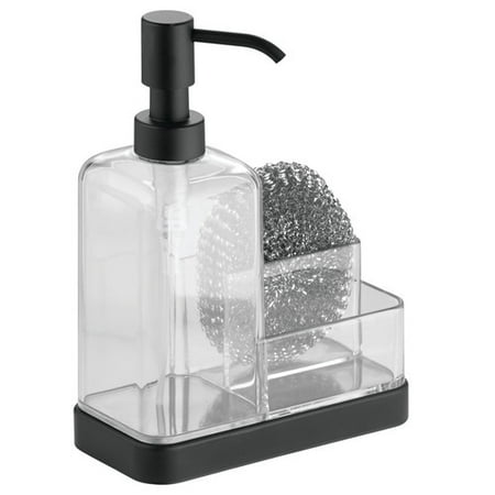 Interdesign Forma Kitchen Countertop Soap Pump Dispenser Sponge Interdesign Forma Kitchen Countertop Soap Pump Dispenser Sponge Scrubby Organizer Clear Matte
