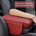thumbnail image 5 of Car Center Console Armrest Cover, Leather Car Center Console Cover Cushion with 2 Storage Bags, Universal Center Console Pad Thickened Memory Foam Car Armrest Lids Storage Box (Red), 5 of 7