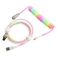 thumbnail image 4 of Cable de teclado para juegos, tipo C de nailon a USB, Cable de teclado mecánico de doble manga, 9,8 pies, colorido, 4 of 5