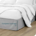 thumbnail image 5 of Bare Home Double Brushed Bed Skirt - Premium 1800 Collection - 15-inch Drop - Full, Light Gray, 5 of 10