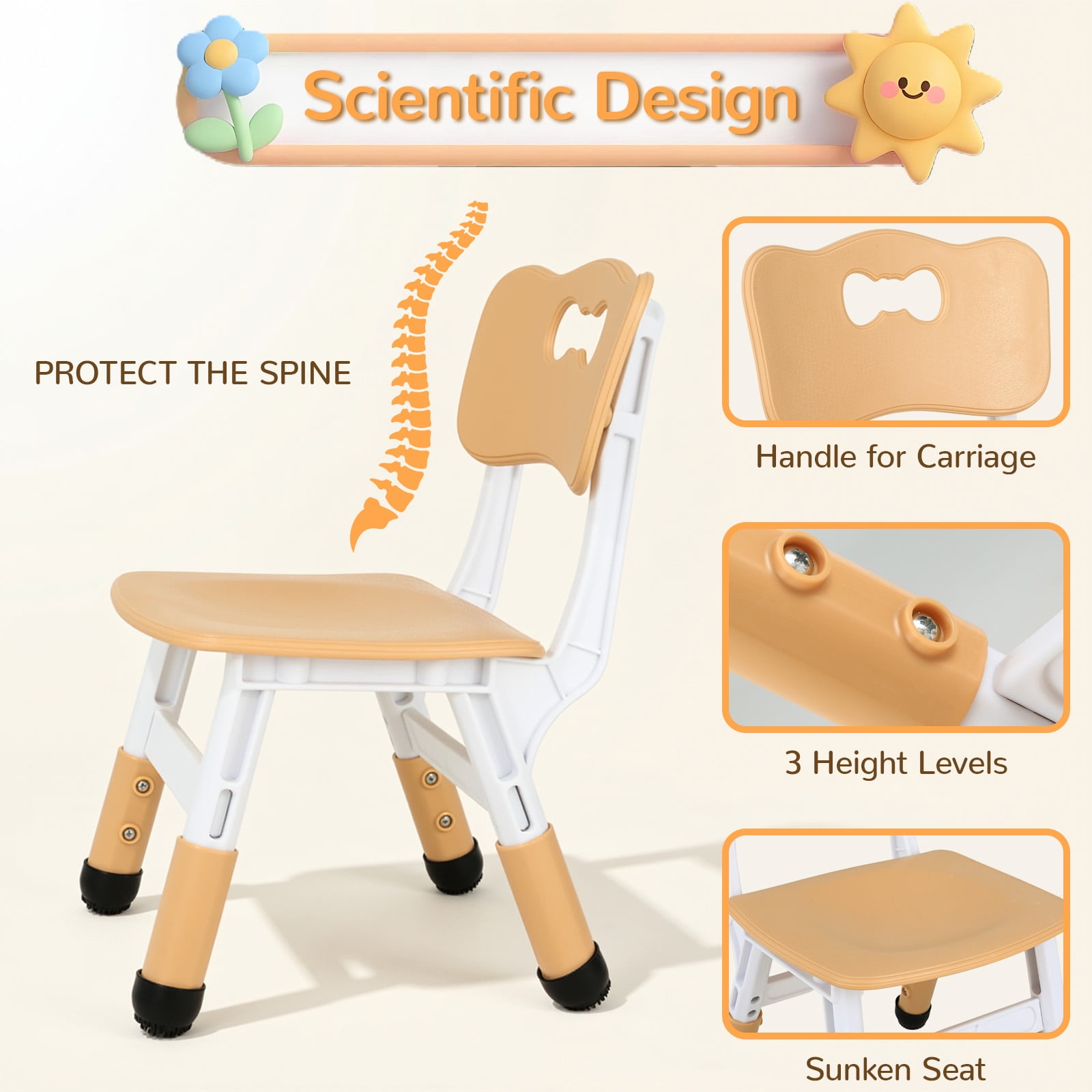 LAZY BUDDY Kids Table and 2 Chairs Set, Height Adjustable Toddler Table and Chairs Set with Graffiti Desktop, Children Activity Table for Daycare/Classroom/Home