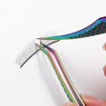 thumbnail image 3 of FEITA Diamond Grip Eyelash Extensions Tweezer Lash Precision Tweezers, Japanese Steel Dolphin-shaped Tip, False Lashes Application Tools, Multi-color 1Pc, 3 of 5