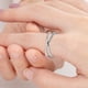 thumbnail image 2 of Anillos con diseño de cruz de plata, anillo abierto simple, anillo de dedo de moda, joyería delicada para mujer y niña, 2 of 8