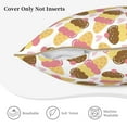 thumbnail image 3 of KLL Cute Ice Cream Decorative Throw Pillow Covers Velvet Soft for Couch Sofa Bedroom Living Room Outdoor (No pillow core)- 16"x16", 3 of 5