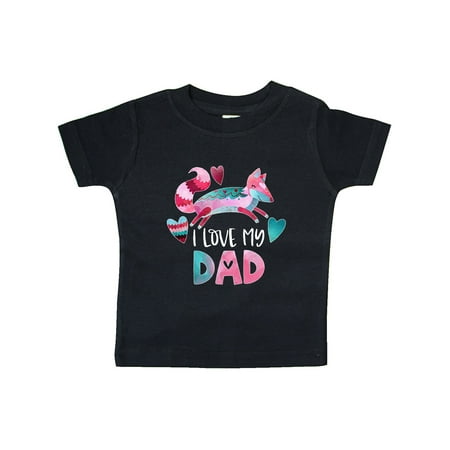 

Inktastic I Love My Dad Pink and Blue Fox with Hearts Gift Baby Boy or Baby Girl T-Shirt