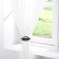thumbnail image 4 of Textured Black Leaf Curtain Tiebacks Set of 2, 4 of 7