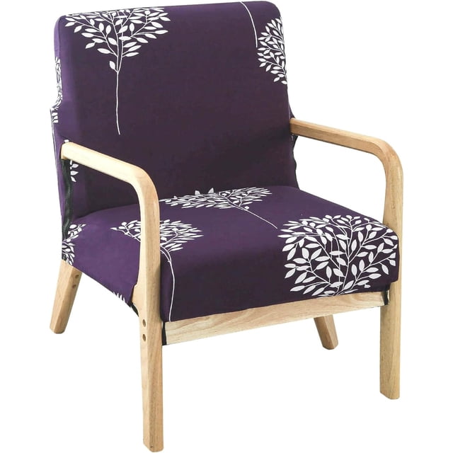 Housse de Chaise Moderne Mi-Siècle Imprimée Extensible pour Fauteuil de Lecture Housses de Chaise de Salon (Fleur)