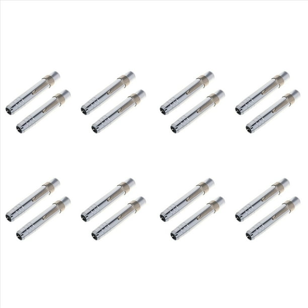 16 Piezas De AleacióN De Aluminio Plateado Titular De Tiza