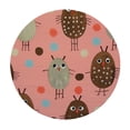 thumbnail image 4 of BCIIG Birds Polka Dots Whimsical Round Table Cover Stain Resistant Washable Indoor Outdoor Kitchen Dining Wedding Parties 100% Polyester 38"-42, 4 of 8