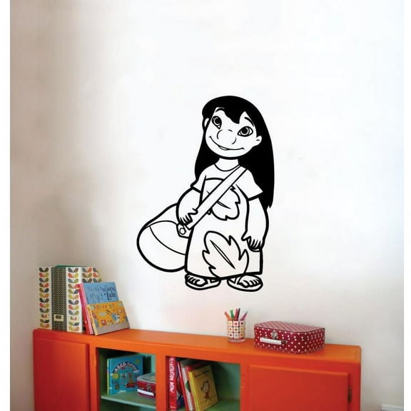Lilo Travel Bag Smile Lilo and Stitch Disney Cartoon Wall Sticker Art Decal for Boys Girls Room Bedroom Kindergarten Nursery House Fun Home Decors Stickers Wall Art Vinyl Decoration Size (10x6 inch)