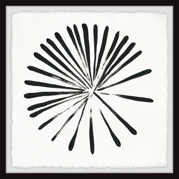 Parvez Taj Black Floral Brh Framed Wall Art