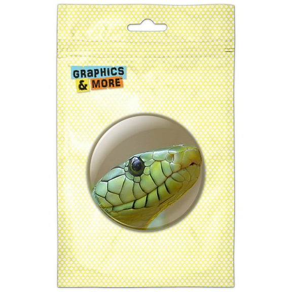 Green Snake Head Pinback Button Pin Badge