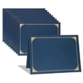 thumbnail image 1 of Porta certificados, 10 paquetes de porta diplomas, cubiertas de certificados con borde de lámina dorada para tamaño de letra 8,5 x 11 pulgadas, 1 of 5
