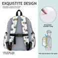 thumbnail image 5 of Tractor and Stars White Pattern Cute School Backpack with Padded Back and Adjustable Shoulder Straps 13.4"x11"x4.7", 5 of 5