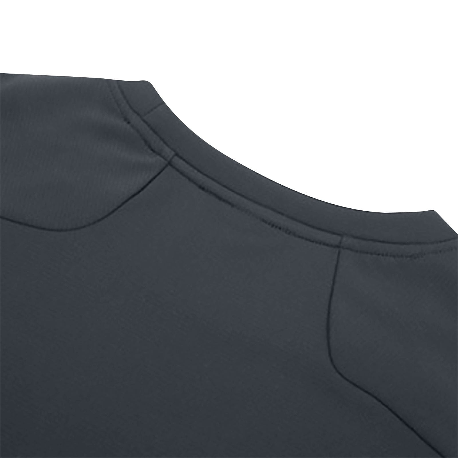 VSSSJ Men's Athletic T-Shirts Long Sleeve Raglan Crew Neck Muscle Fit Workout Fitness Running Solid Color Basic Pullover Shirt Dark Gray M