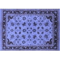 thumbnail image 1 of Ahgly Company Machine Washable Indoor Rectangle Oriental Blue Traditional Area Rugs, 8' x 10', 1 of 4