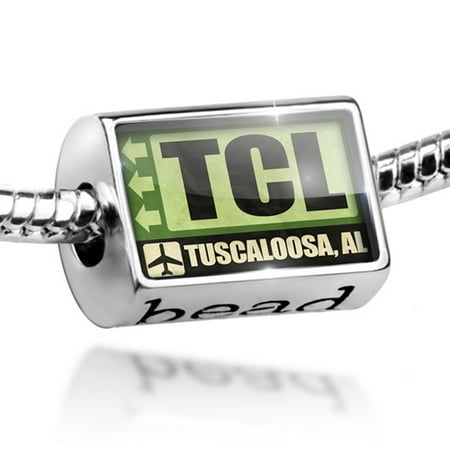 Bead Airportcode TCL Tuscaloosa, AL Charm Fits All European