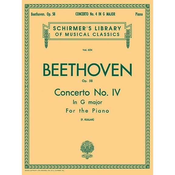 Concerto No. 4 in G, Op. 58: Schirmer Library of Classics Volume 624 National Federation of Music Clubs 2024-2028 Piano , (Paperback)
