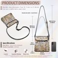 thumbnail image 7 of HELLHERO Butterfly and Flowers Shoulder Bag, Inner Pocket Satchel Bag Exquisite UV Craft Fashion Women's Shoulder Bag for Travel Daily, 7 of 7