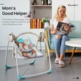 thumbnail image 4 of Vikua Baby Swings for Ifants,6-Speed Portable Compact Baby Swing with Toys for 0-9 Months 6-25 lbs,Unisex,White Gray, 4 of 6