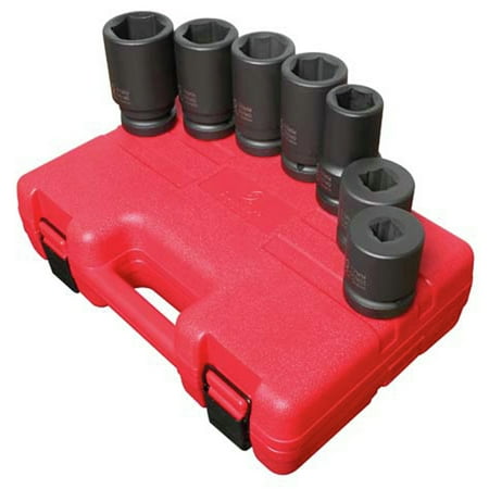 

Sunex 5697M 7-Piece 1 in. Drive Metric Deep Impact Socket Set