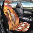 thumbnail image 4 of Uourmeti Car Seat Cover Firmly Stitched Front Car Seat Cover Polyester Wear Resistant, Suitable for Truck Van, Horses Sunset Geometric Print, 4 of 6