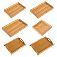 thumbnail image 3 of Promotion! Bamboo Serving Tray Breakfast Tea Coffee Food Holder Plate Party Platter Decorative Tabletop Storage Organizer(Tea Set Not Included), 3 of 6