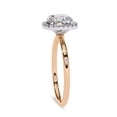thumbnail image 3 of AFFY Halo Solitaire Engagement Ring for Women, 1.90 Carat (ctw) Cushion and Round Cut Lab Grown Diamond Ring In 14K Rose Gold Over Sterling Silver F-G-H, SI Quality Gifts For Her Ring Size-5, 3 of 7