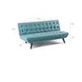 thumbnail image 7 of Allora Mid Century Modern Tufted Sofa Bed in Beige, 7 of 7
