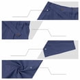 thumbnail image 5 of Ceisia Men Lapel Sleeveless Button Down Shirt and Belted Straight Leg Pants 2 Piece Linen Outfit Navy M Gift, 5 of 8