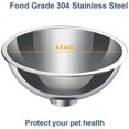 thumbnail image 6 of Tilted Cat Food Bowls, Stainless Steel Elevated Stand 15° Slanted Raised Small Dogs Food and Water Bowls Set, Anti Vomiting and Non Slip Double Feeding Dishes for Pets, 6 of 7