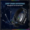 thumbnail image 3 of Siivton Wireless Gaming Headset 2.4GHz for PS5, PC, Switch, PS4, Bluetooth 5.3 Gaming Headphones with Microphone,3.5mm Wired Mode for Xbox, 60H Battery, Lightweight, RGB Lights, Noise Isolating, 3 of 11
