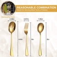 thumbnail image 2 of 6 Pieces Large Stainless Steel Serving Spoons Slotted Serving Spoons Serving Forks Set for Catering Serving Utensils Party Buffet Dinner Banquet Cooking Kitchen Stirring Draining Tools (Gold), 2 of 7