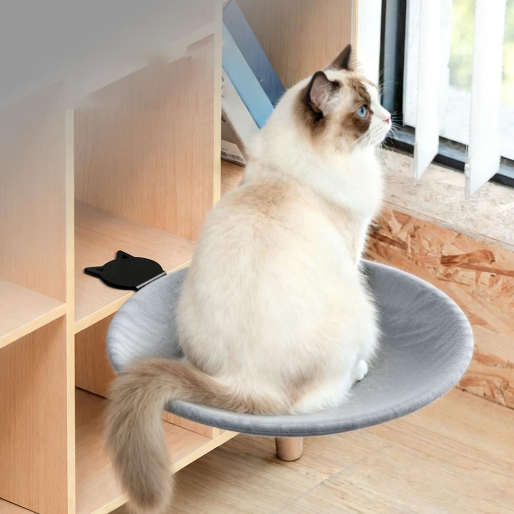 AGIUFGS Cat Hammock with Perch, Drill-free Clamp Installation, for Window Sills and Bookshelves