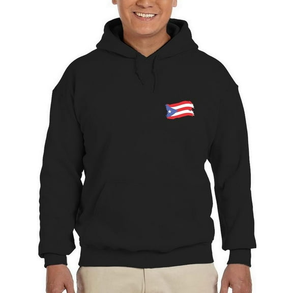 Puerto Rico Flag. Hoodie Men -SPIdeals Designs, Male 3X-Large