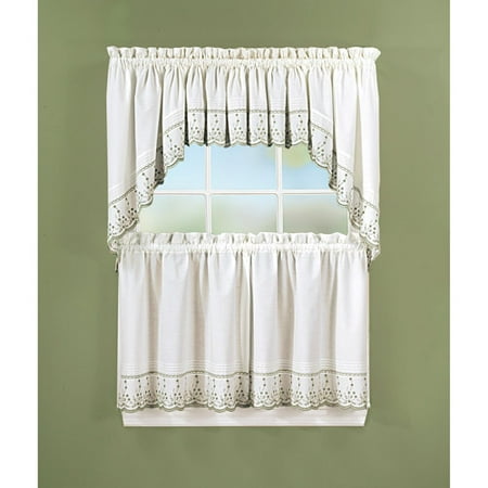 Abby Kitchen Tier Curtains Swag Pair Or Valance Sage Com Abby Kitchen Tier Curtains Swag Pair Or Valance Sage