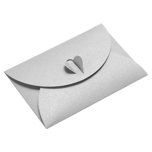 Mini Sobres Unique Bargains 24 Paquetes Corazón Plata