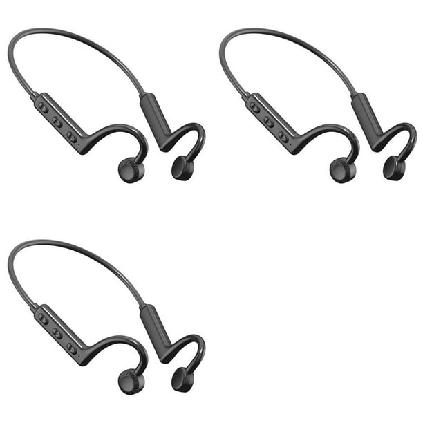 3X Auriculares Inalámbricos Auriculares Bluetooth de Conducción Ósea Montados en el Cuello Auriculares Que Funcionan en Teléfonos Inteligentes Auriculares de Música