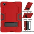 thumbnail image 4 of FIEWESEY Case for Samsung Galaxy Tab S6 Lite, Heavy Duty Shockproof Rugged Full Body Protective Case With Stand for Samsung Galaxy Tab S6 Lite 10.4 Inch 2024/2022/2020 (Red/Black), 4 of 7