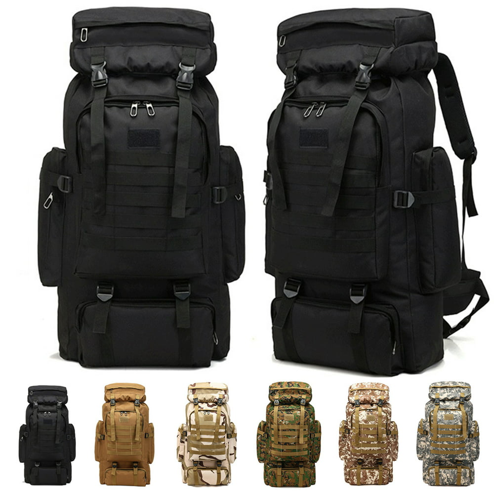 Military Tactical Backpack Rucksack 80L Large Capacity Camping Hiking ...