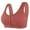Red, variant on CFLVAEK Plus Size Bras for Elder Women Comfort Wireless Front Closure Bra Full Cover Cotton Everyday Bras Breathable Push Up Bralette for Large Breasts Beige 40