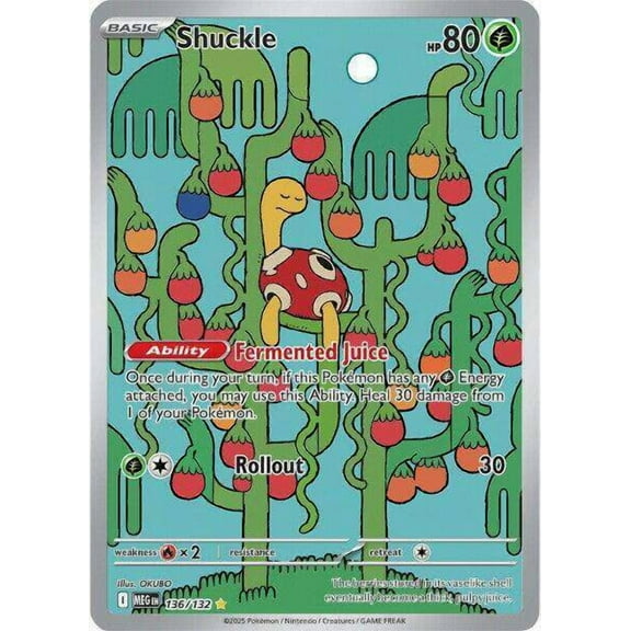 Pokemon ME01: Mega Evolution Illustration Rare Shuckle #136