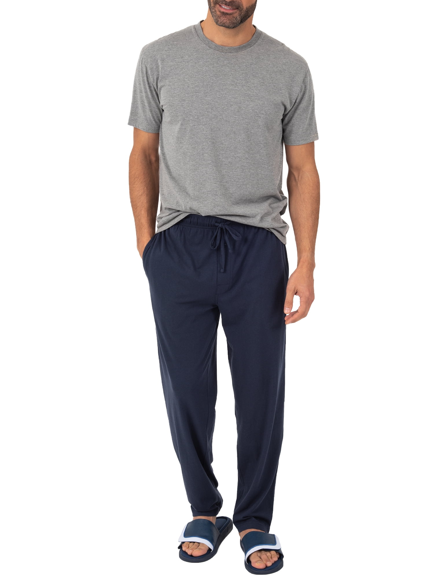 fruit of the loom men's extended sizes jersey knit sleep pant