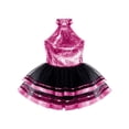 thumbnail image 3 of vastwit Girls Jazz Latin Ballet Dance Costume Leotard Jumpsuit Kid Sleeveless Sequins Mesh Tutu Dance Dress Rose 12, 3 of 5