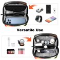 thumbnail image 6 of Peach Digital Pouch Oxford Cloth Waterproof Storage Bag Collapsible Cable Organizer Wire Cord Holder 5.9x9.44x3.14 in, 6 of 6